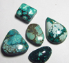 13 - 25 MM Huge size - Natural TIBETIAN TOURQUISE - Mix Shape Cabochon - Old Looking Pattern Rare to get - 5pcs